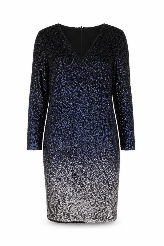 Monsoon Womens Black Polyamide Bodycon Size 12 V-Neck Zip