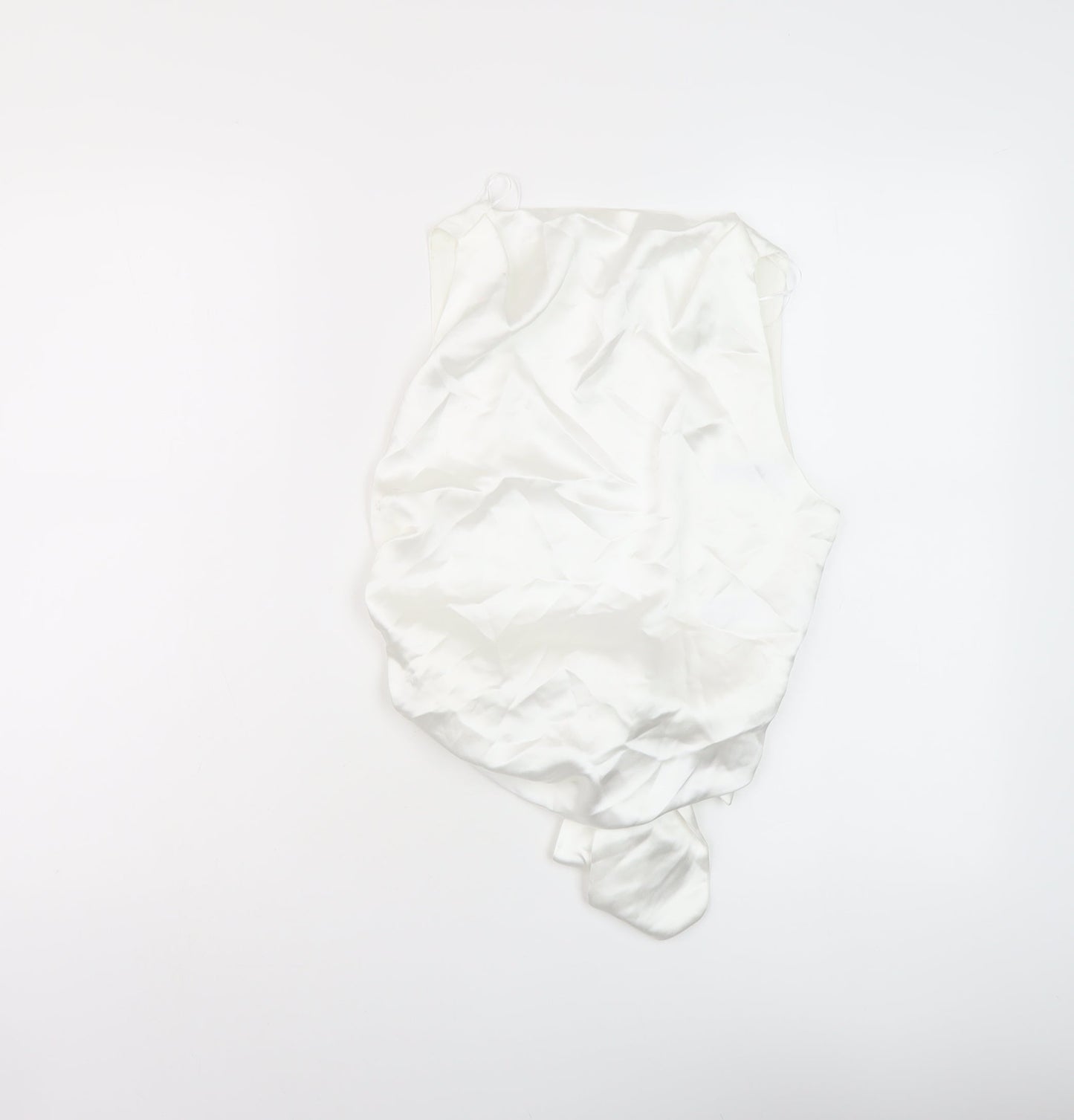 Womens UK Size M Zara White Cropped Blouse