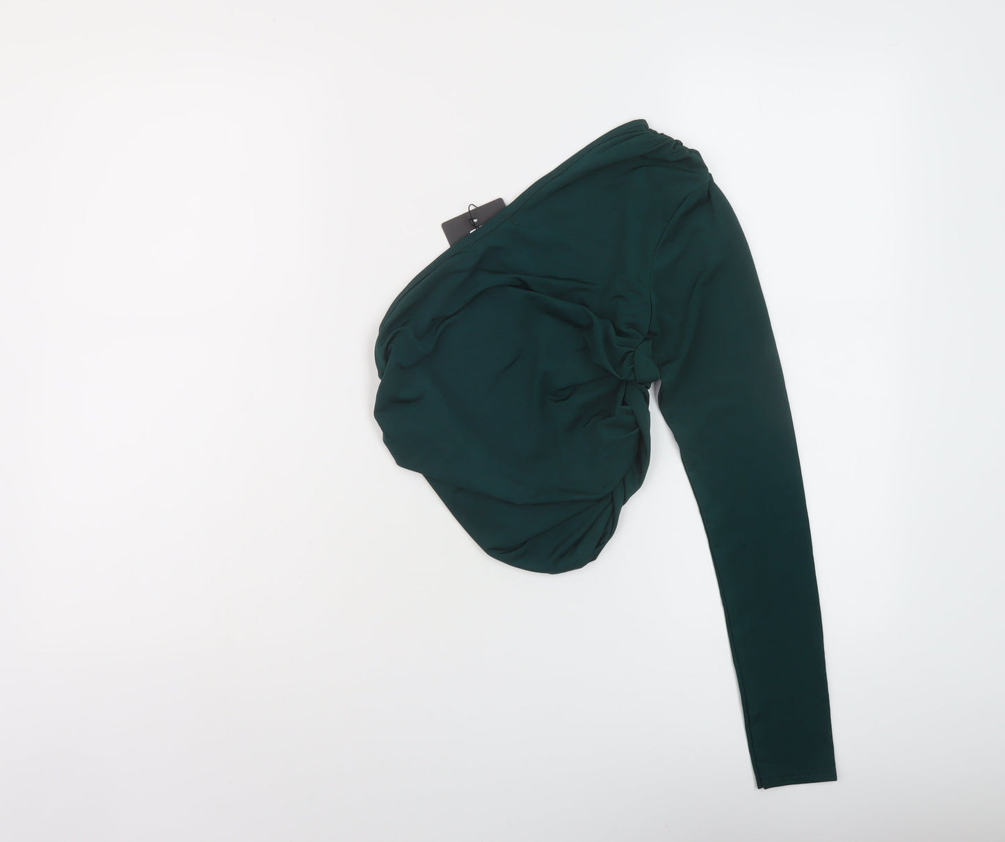 Womens UK Size 10 PRETTYLITTLETHING Green Basic Blouse