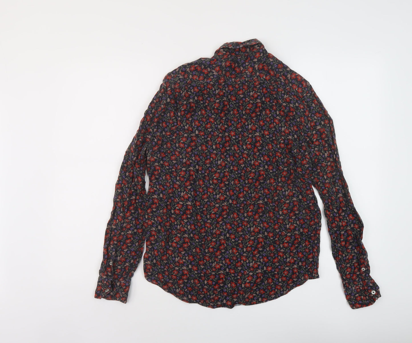 Womens UK Size M Zara Multicoloured Basic Button-Up