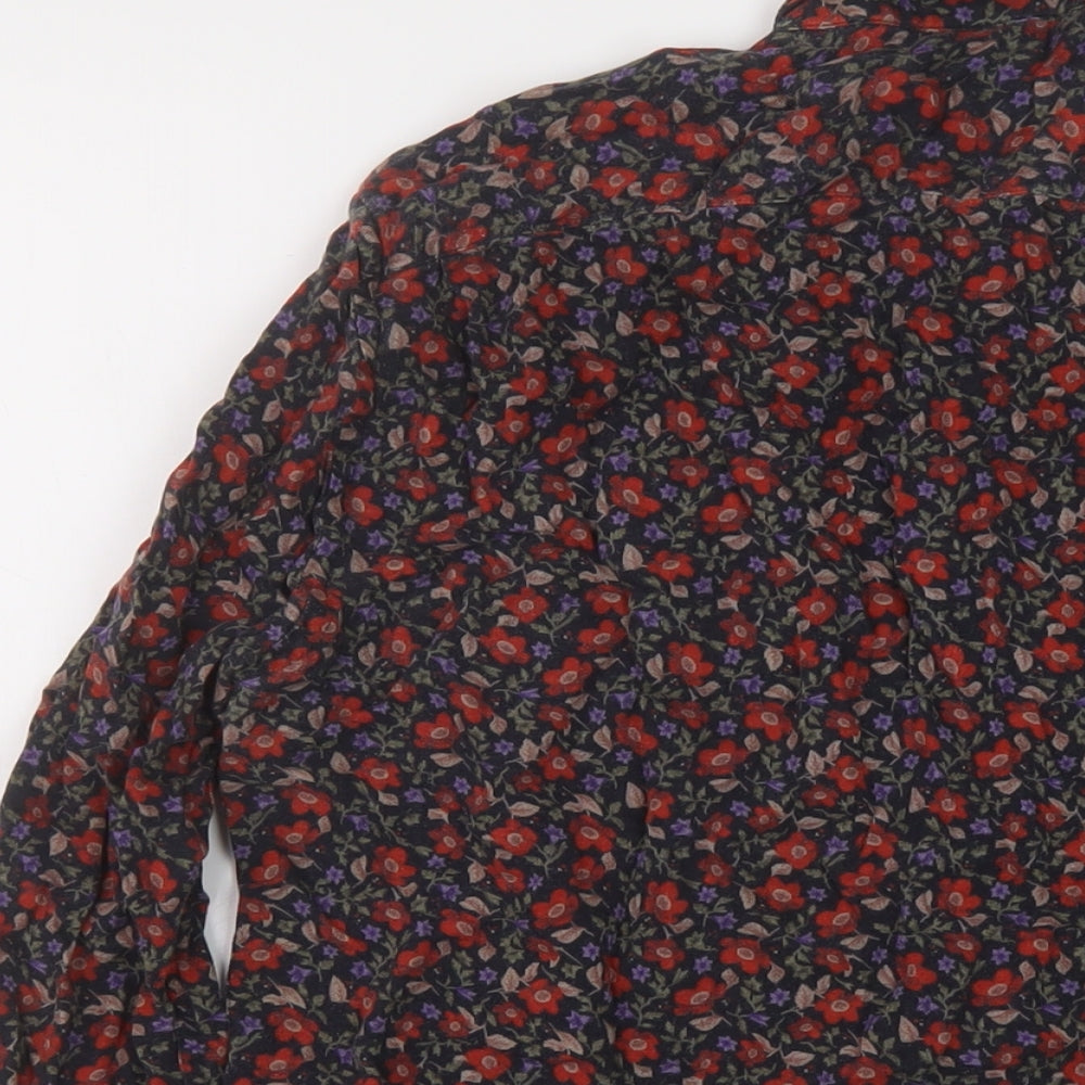 Womens UK Size M Zara Multicoloured Basic Button-Up