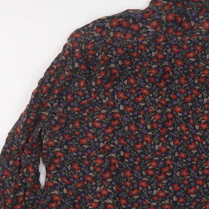 Womens UK Size M Zara Multicoloured Basic Button-Up