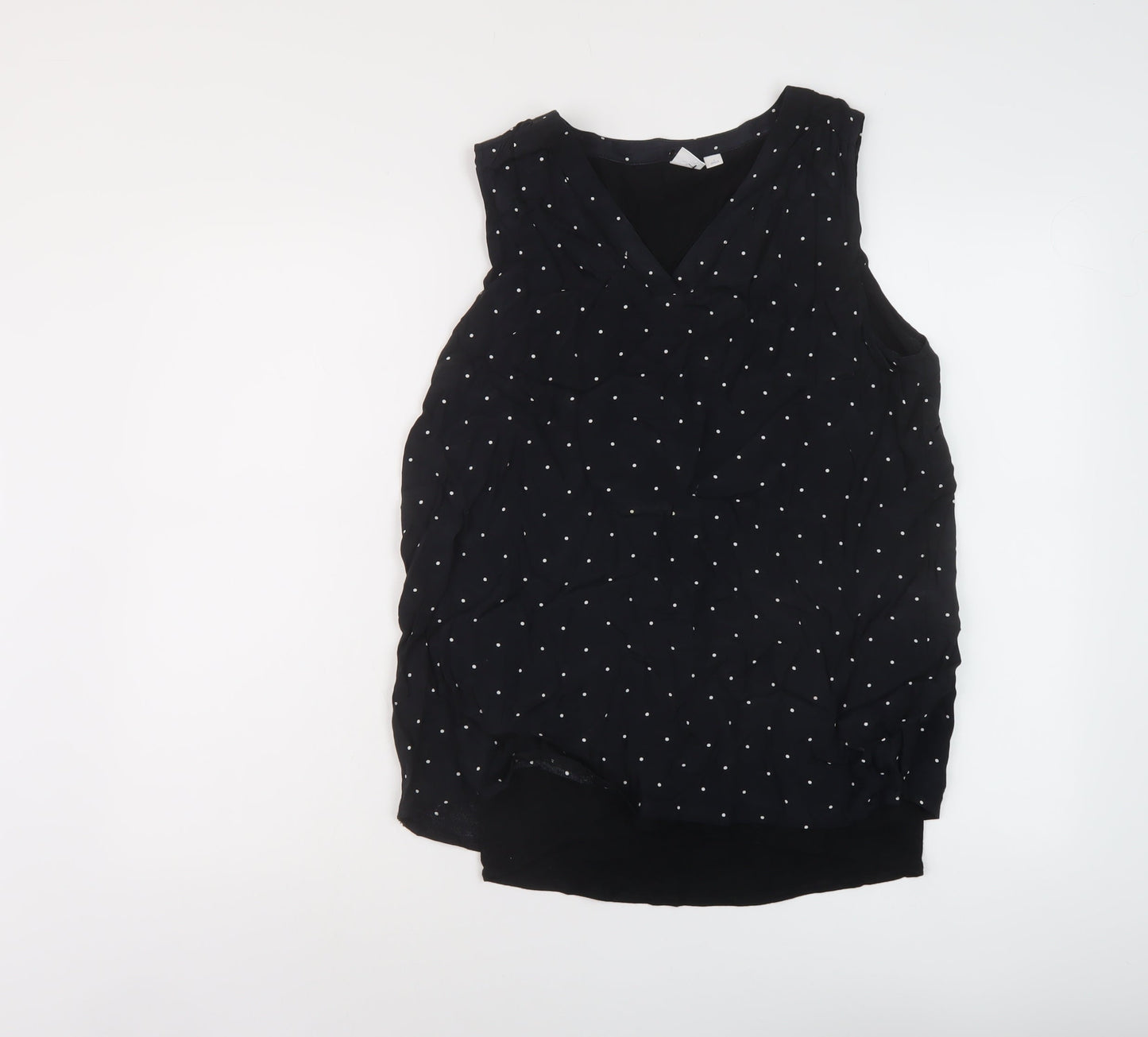 Womens UK Size S Gap Black Basic Tank