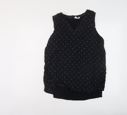 Womens UK Size S Gap Black Basic Tank