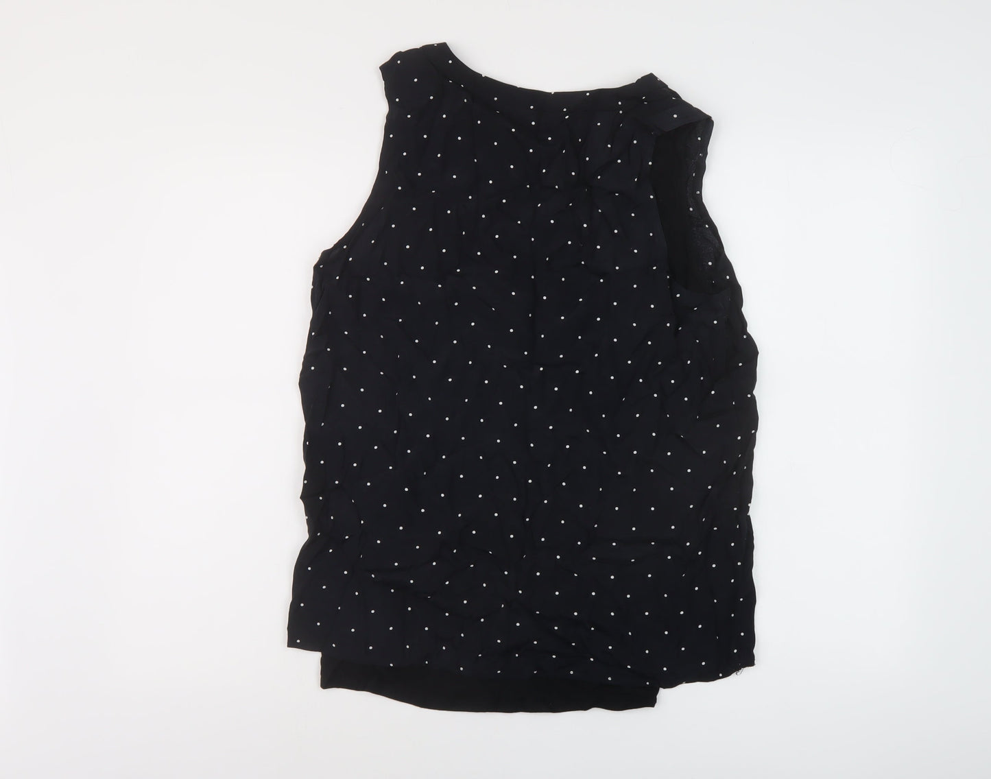 Womens UK Size S Gap Black Basic Tank