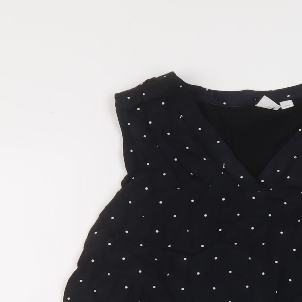 Womens UK Size S Gap Black Basic Tank