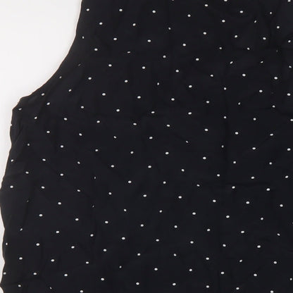 Womens UK Size S Gap Black Basic Tank