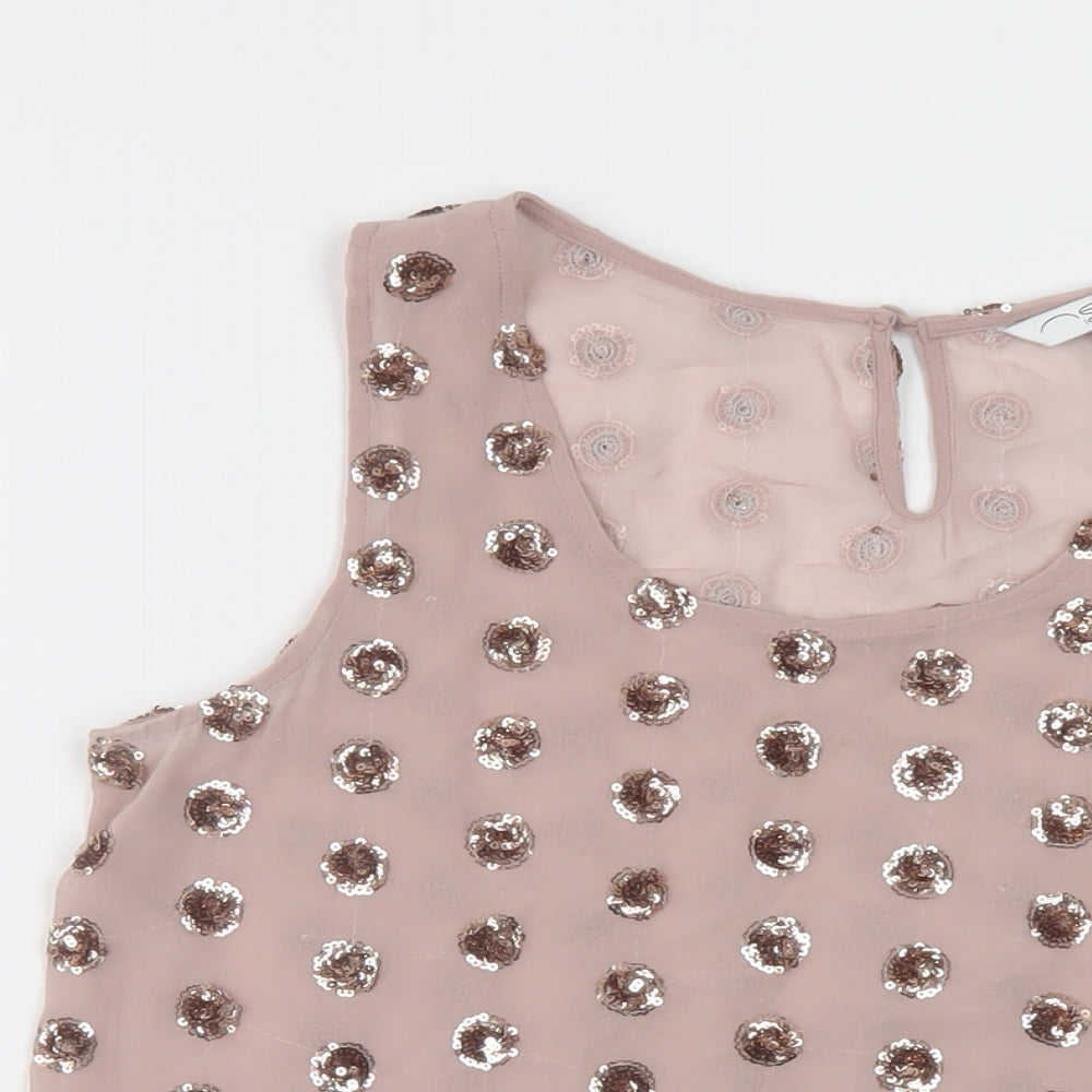 Womens UK Size 12 New Look Pink Basic Tank