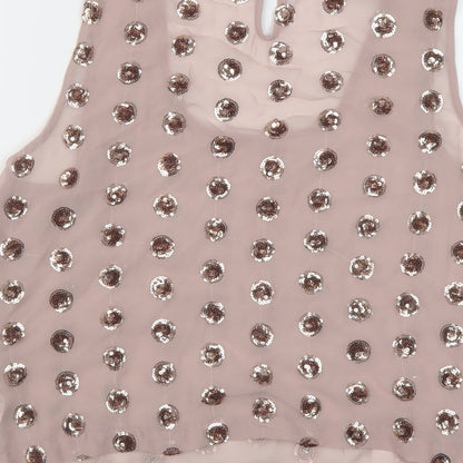 Womens UK Size 12 New Look Pink Basic Tank