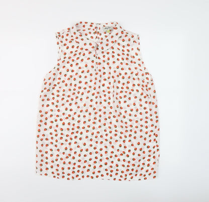 Womens UK Size L Heyton White Basic Tank