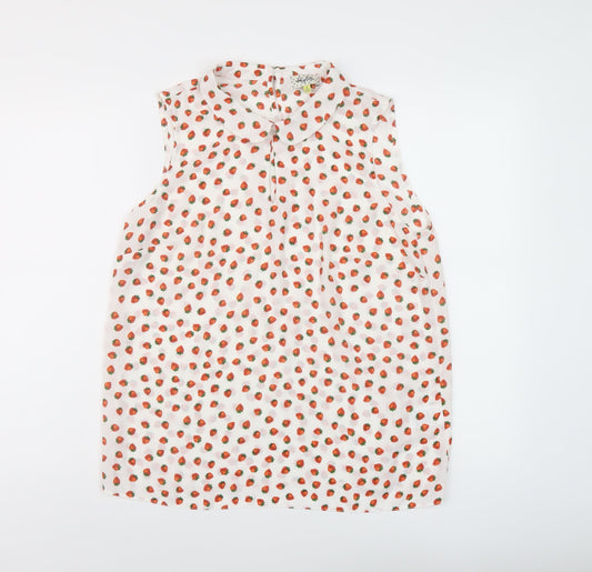 Womens UK Size L Heyton White Basic Tank