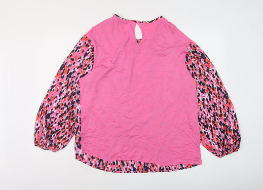 Womens UK Size 10 Marks and Spencer Pink Basic Blouse