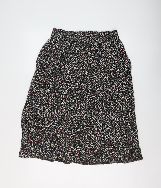 John Lewis Womens Multicoloured Geometric Viscose A-Line Skirt Size 12