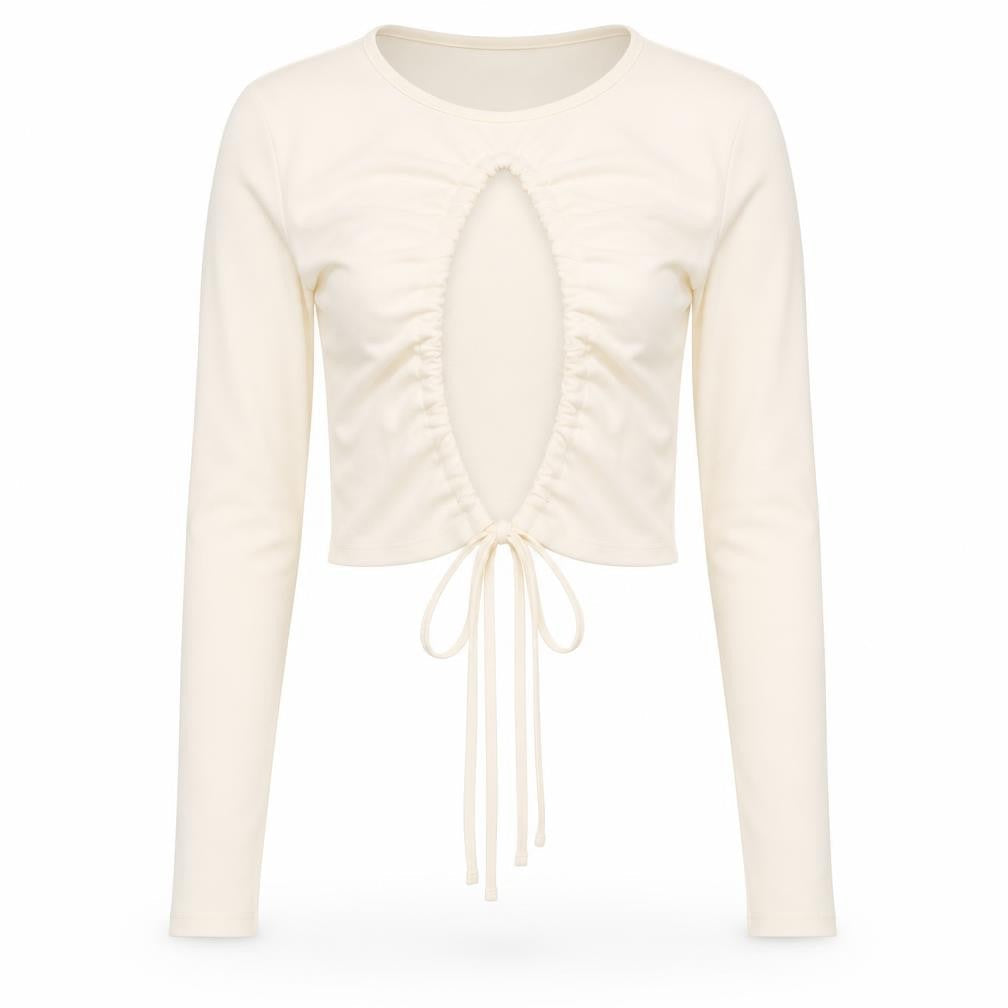 Womens UK Size 8 AsYou Ivory Cropped Blouse