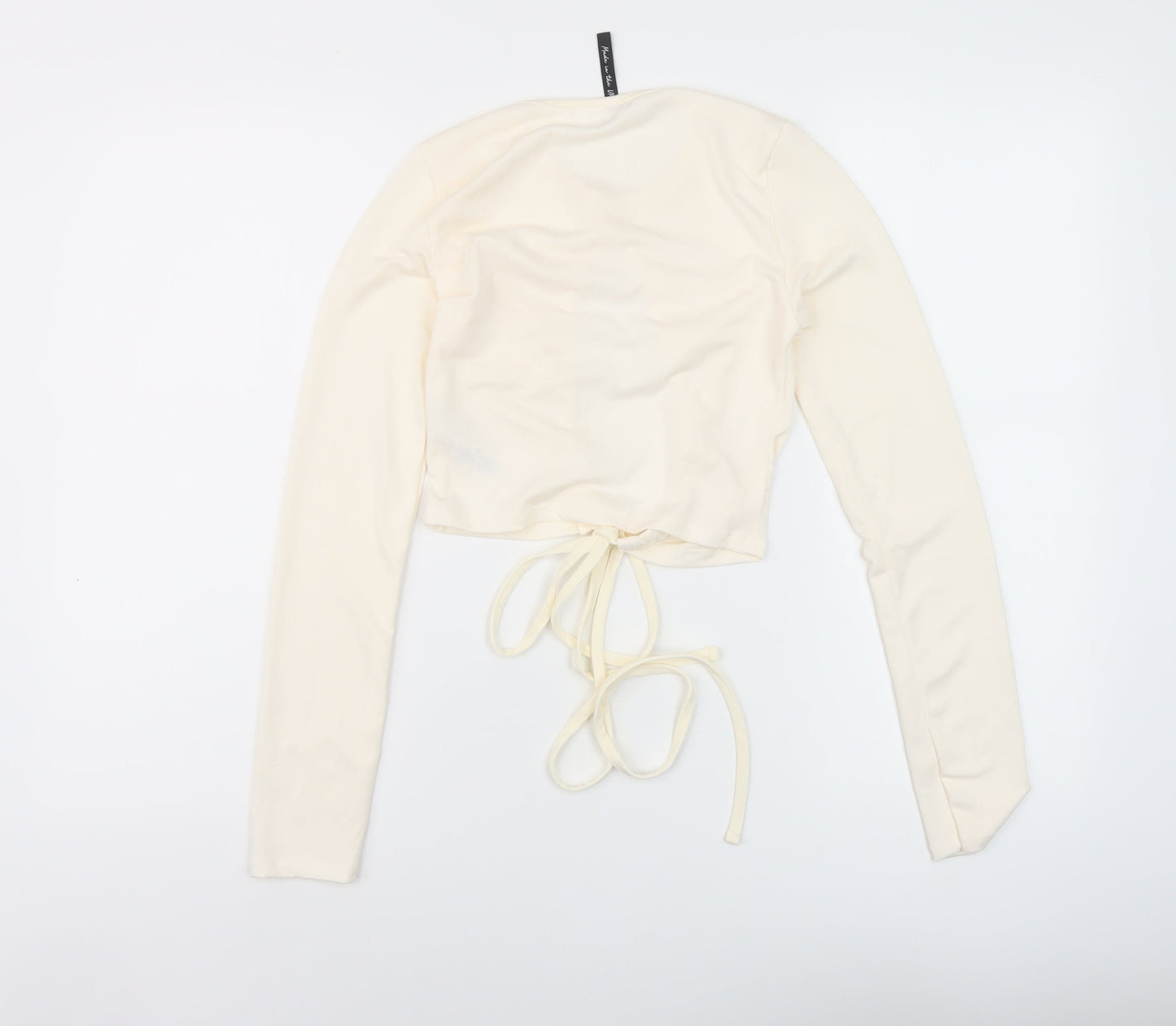 Womens UK Size 8 AsYou Ivory Cropped Blouse