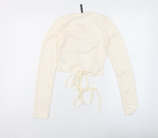 Womens UK Size 8 AsYou Ivory Cropped Blouse
