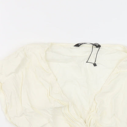 Womens UK Size S Zara Ivory Cropped Tank