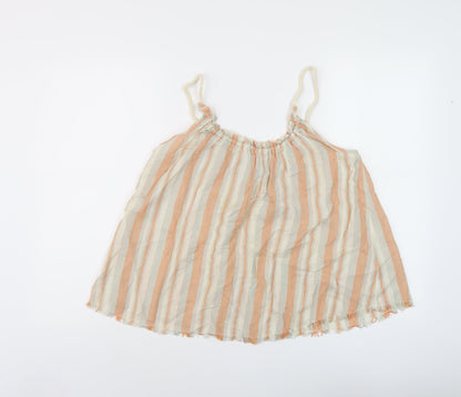Womens UK Size 10 Topshop Beige Basic Tank