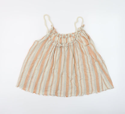 Womens UK Size 10 Topshop Beige Basic Tank
