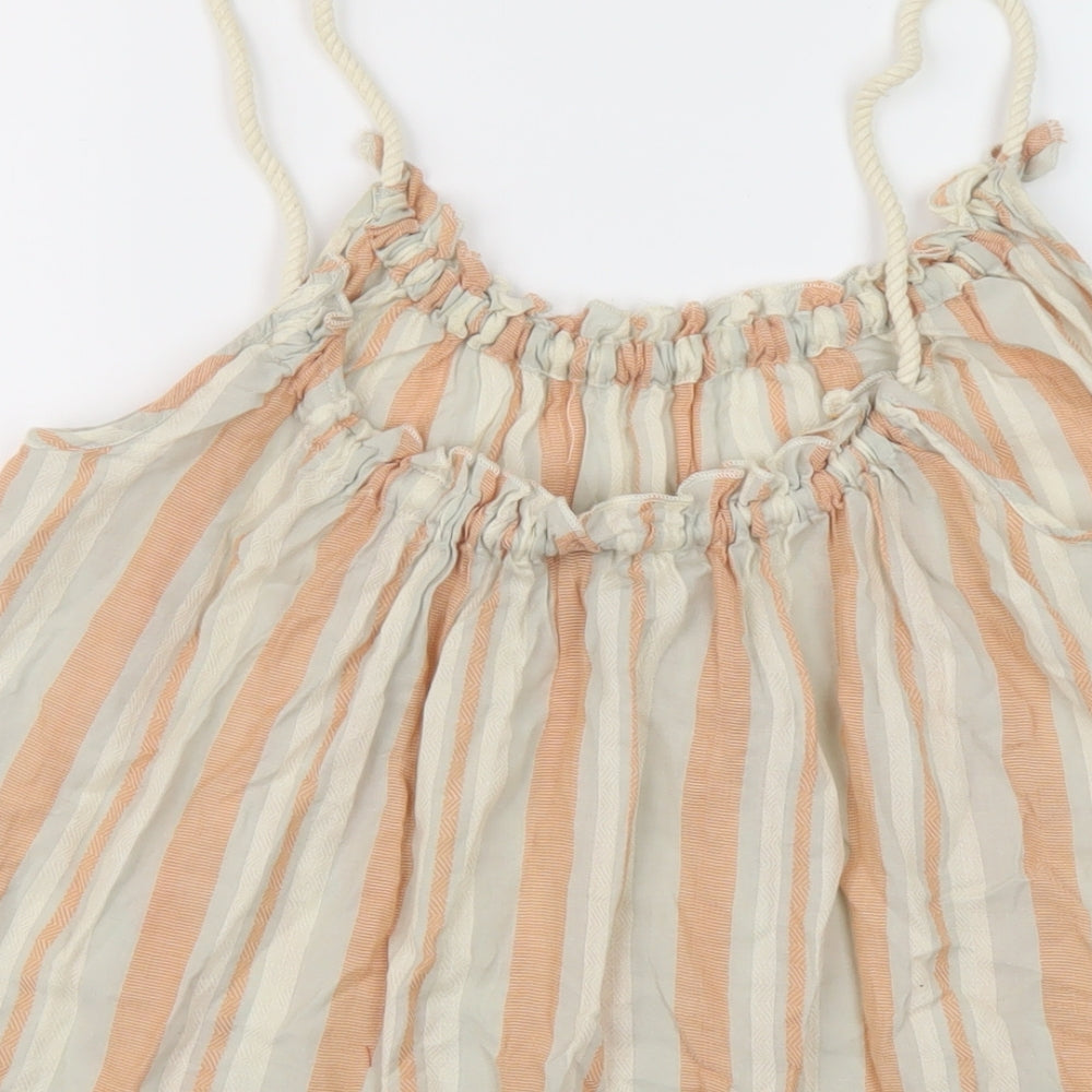 Womens UK Size 10 Topshop Beige Basic Tank