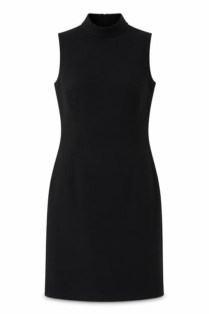 Wallis Womens Black Polyester A-Line Size 12 Mock Neck Zip