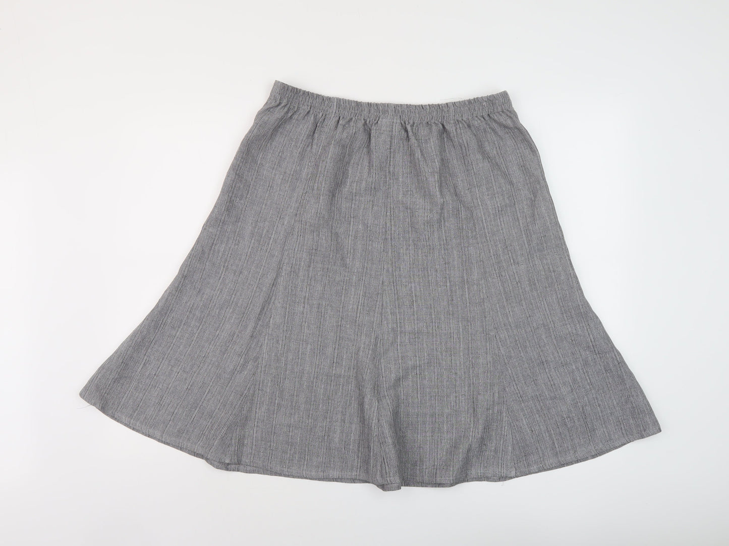 Damart Womens Grey Polyester A-Line Skirt Size 16