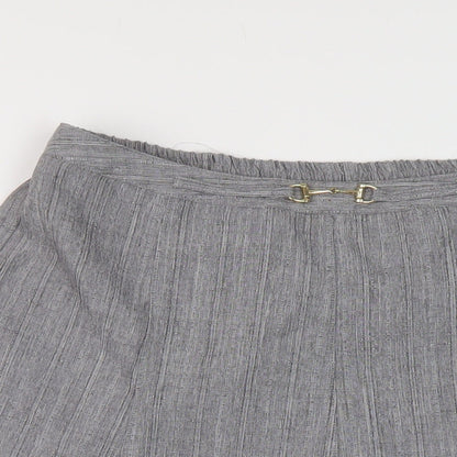 Damart Womens Grey Polyester A-Line Skirt Size 16