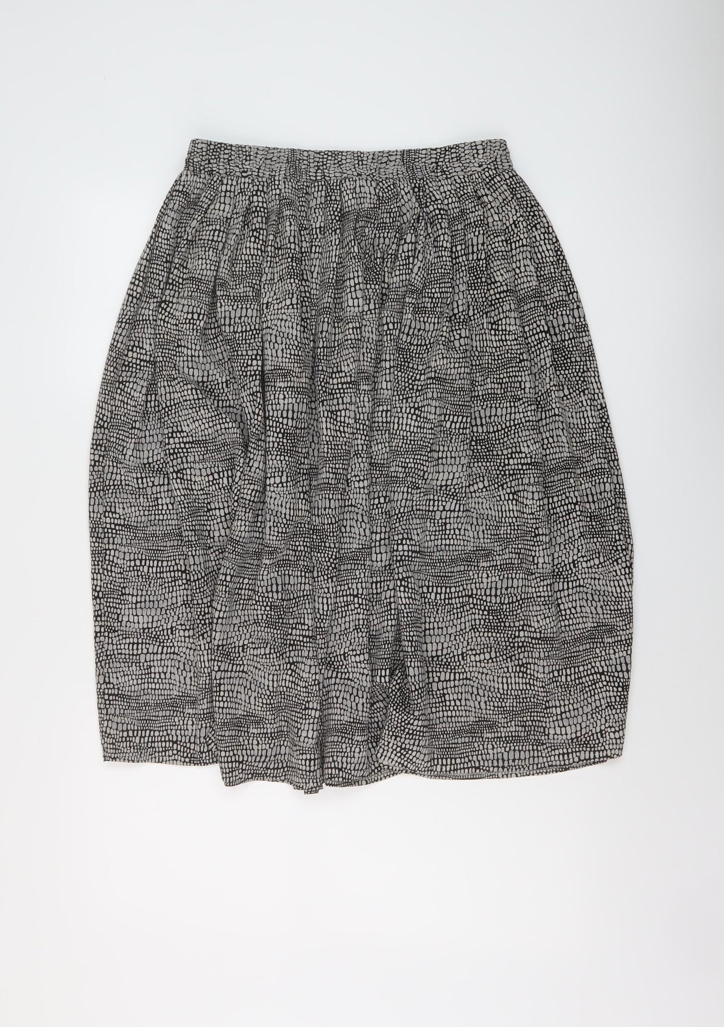 Debenhams Womens Black Geometric Polyester A-Line Skirt Size 14