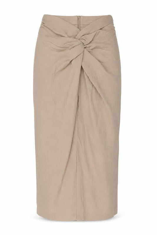 Zra Womens Beige Cotton Straight & Pencil Skirt Size S Zip