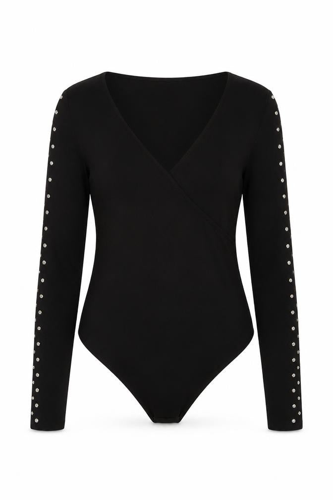 Womens UK Size S Zara One-Piece Black Bodysuit