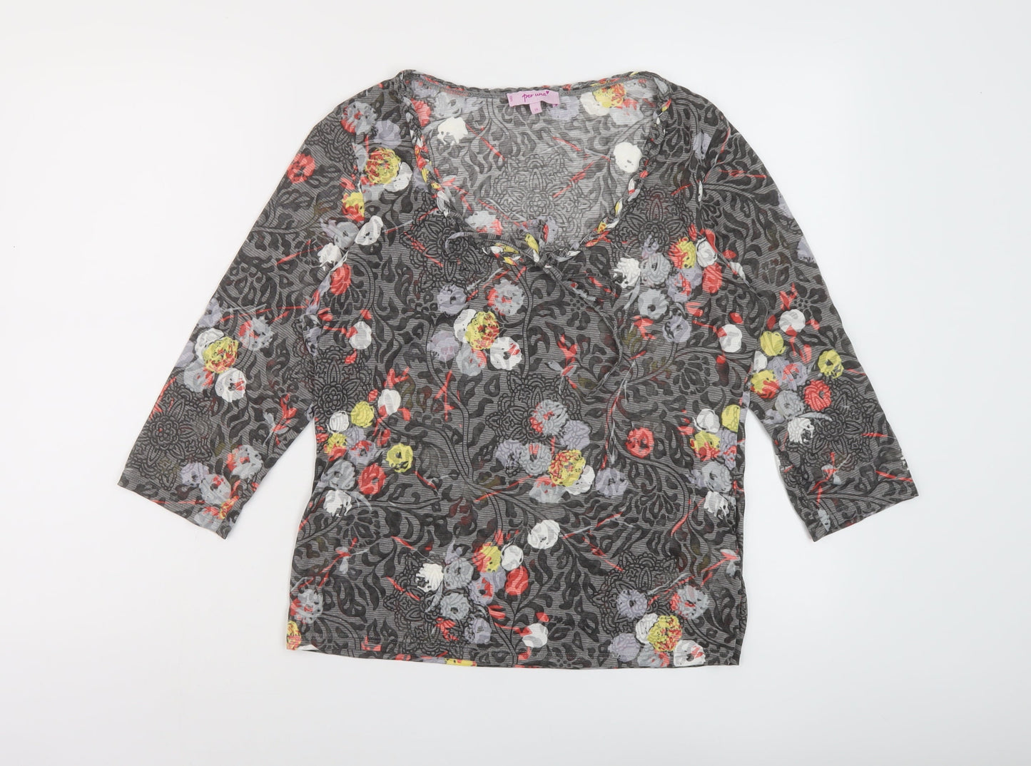 Womens UK Size 14 Per Una Multicoloured Basic Blouse