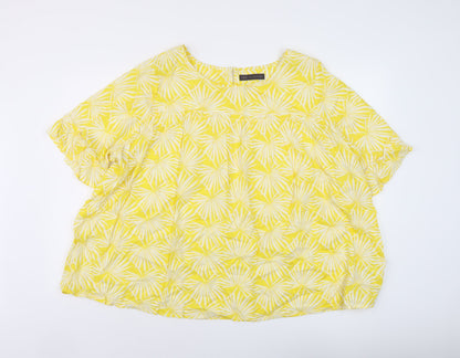 Womens UK Size 20 Marks and Spencer Yellow Basic Blouse