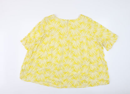 Womens UK Size 20 Marks and Spencer Yellow Basic Blouse