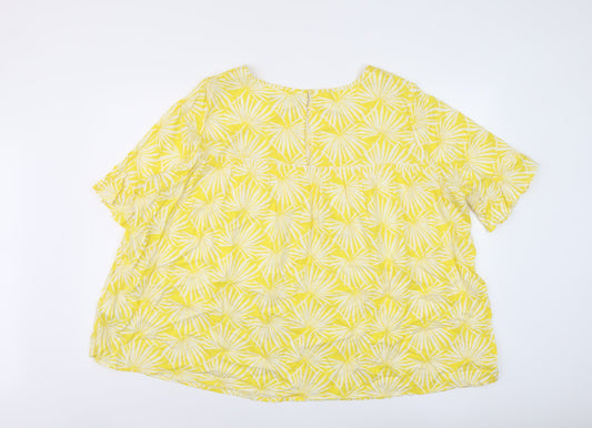 Womens UK Size 20 Marks and Spencer Yellow Basic Blouse