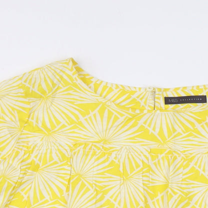 Womens UK Size 20 Marks and Spencer Yellow Basic Blouse