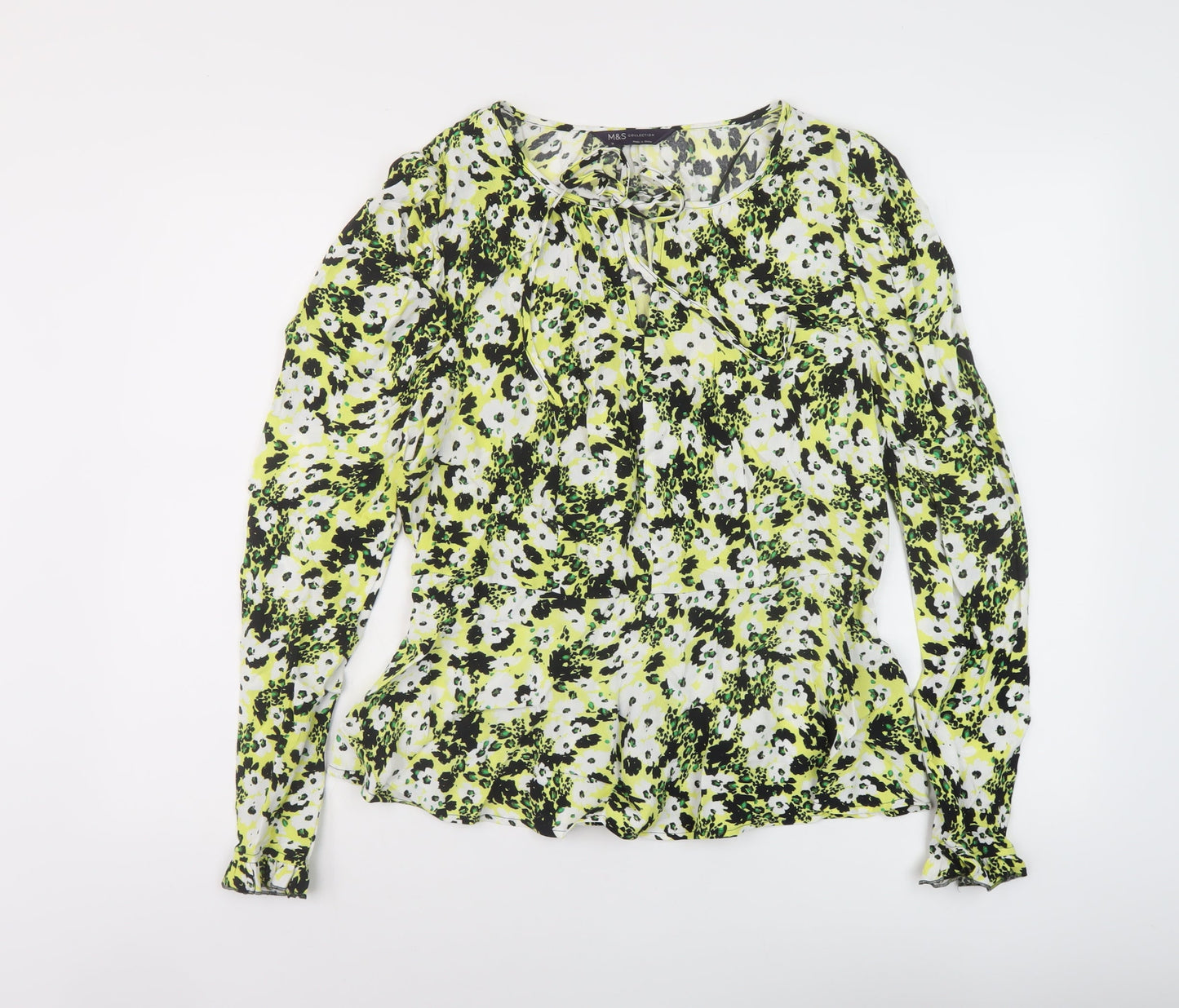 Womens UK Size 10 Marks and Spencer Multicoloured Basic Blouse
