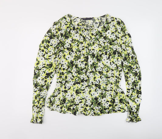 Womens UK Size 10 Marks and Spencer Multicoloured Basic Blouse