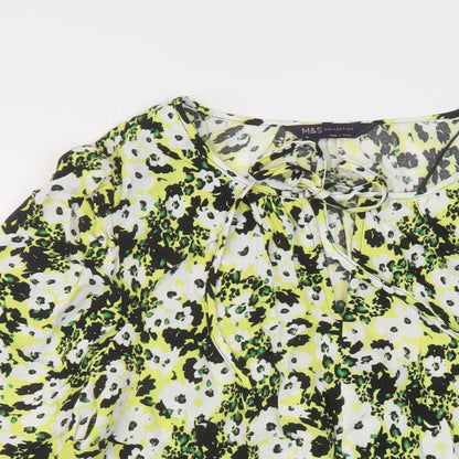 Womens UK Size 10 Marks and Spencer Multicoloured Basic Blouse