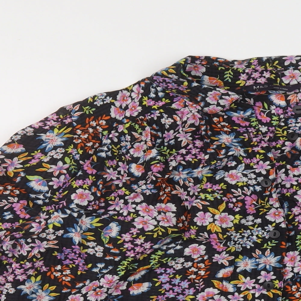 Womens UK Size 8 Marks and Spencer Multicoloured Basic Blouse
