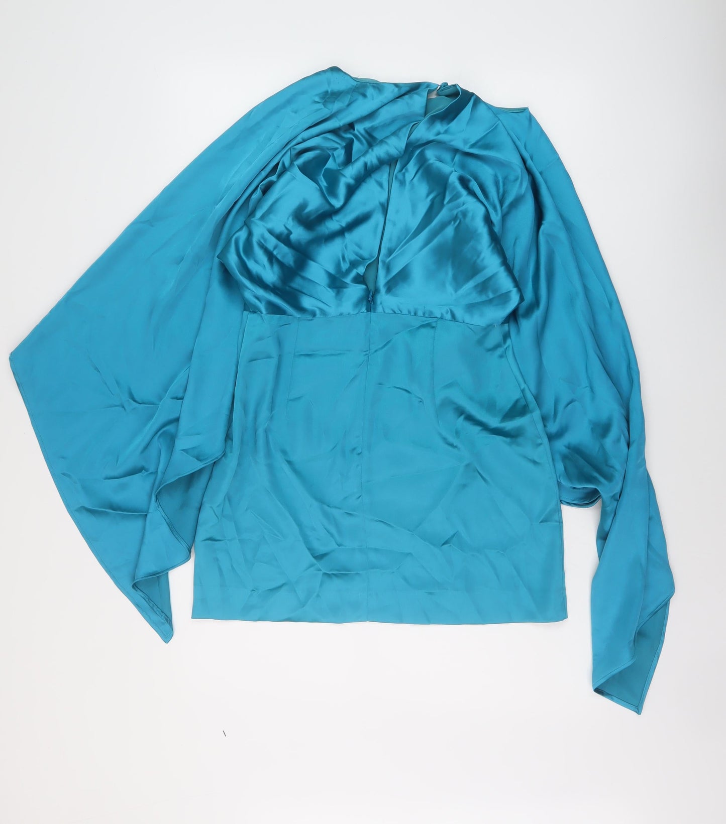 Zara Womens Blue Polyester Mini Size M Round Neck Zip