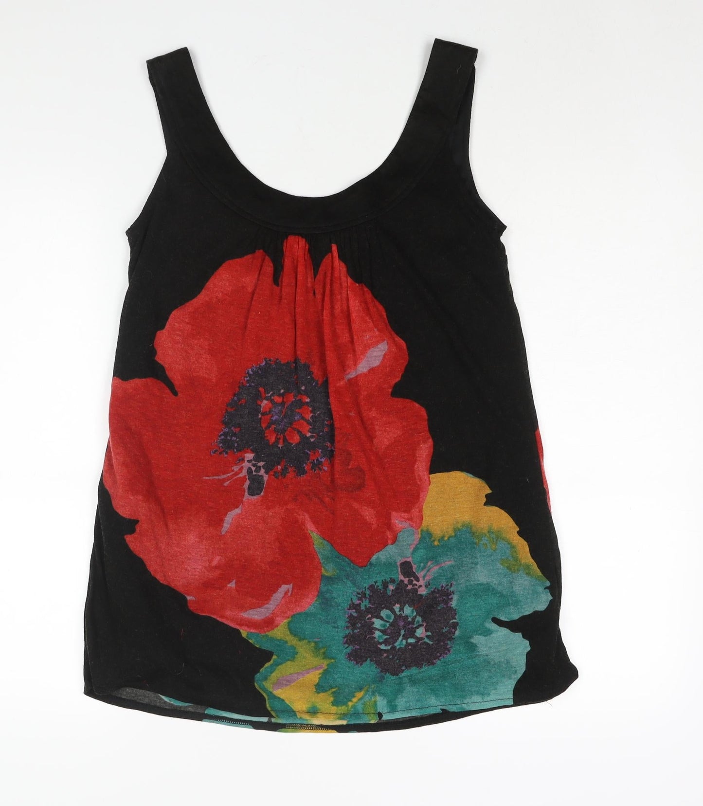 Womens UK Size One Size Yumi Black Camisole Blouse