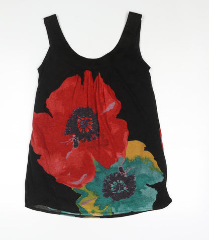 Womens UK Size One Size Yumi Black Camisole Blouse