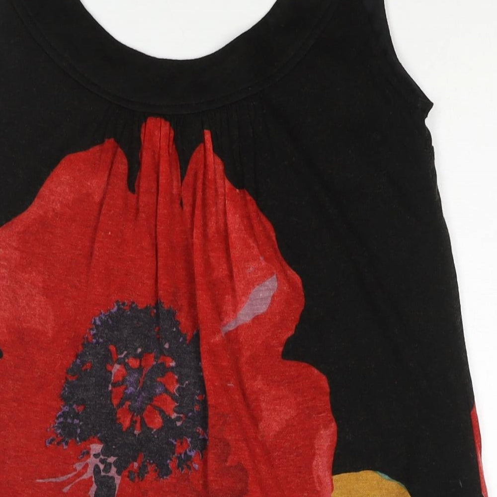 Womens UK Size One Size Yumi Black Camisole Blouse