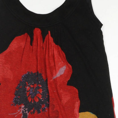 Womens UK Size One Size Yumi Black Camisole Blouse
