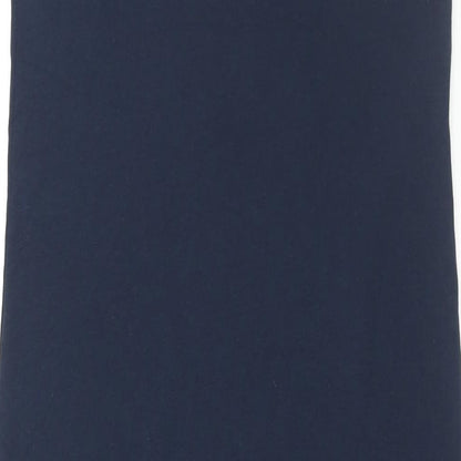 Vera Moda Womens Blue Polyester Maxi Size M Scoop Neck Pullover