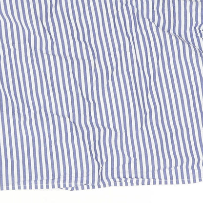 Womens UK Size M Monki Blue Cropped Button-Up