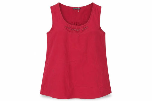BHS Womens Red Polyester Camisole Blouse Size 14 Scoop Neck