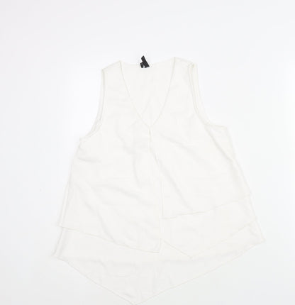 Womens UK Size S Vera Moda White Camisole Blouse