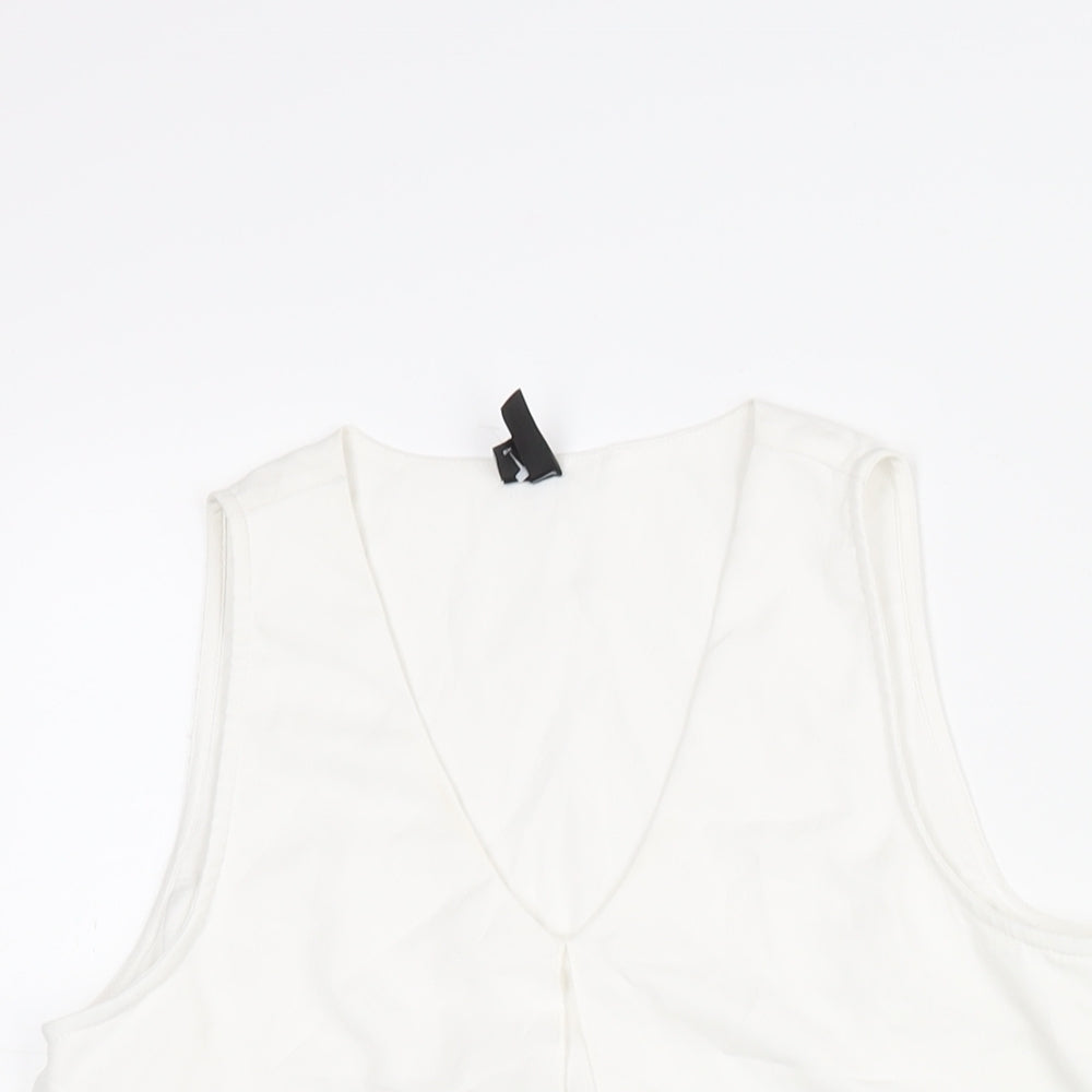 Womens UK Size S Vera Moda White Camisole Blouse