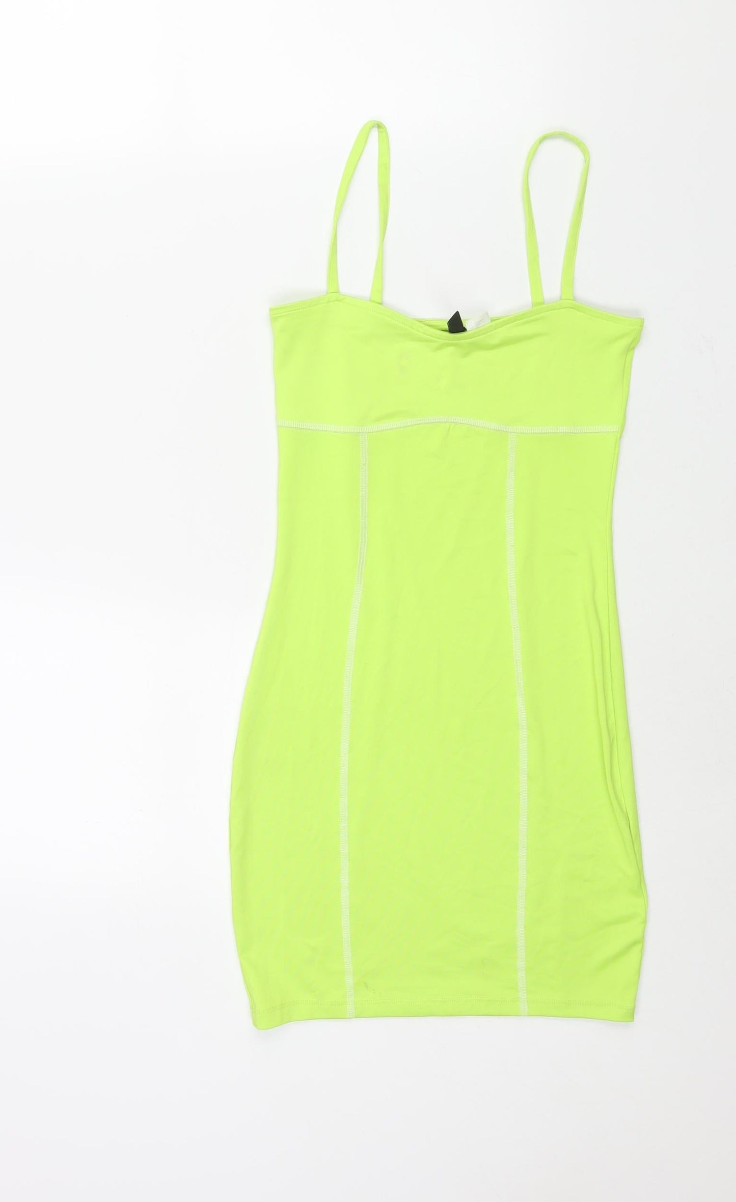 Divided by H&M Womens Green Polyester Mini Size XS Square Neck Pullover